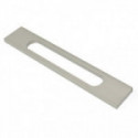 TIRADOR DE ALUMINIO KEIZO. PARA MUEBLE. PLACA RECTANGULAR ALARGADA. VACIADO CENTRAL LONGITUDINAL. 192 MM