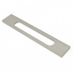 TIRADOR DE ALUMINIO KEIZO. PARA MUEBLE. PLACA RECTANGULAR ALARGADA. VACIADO CENTRAL LONGITUDINAL. 192 MM