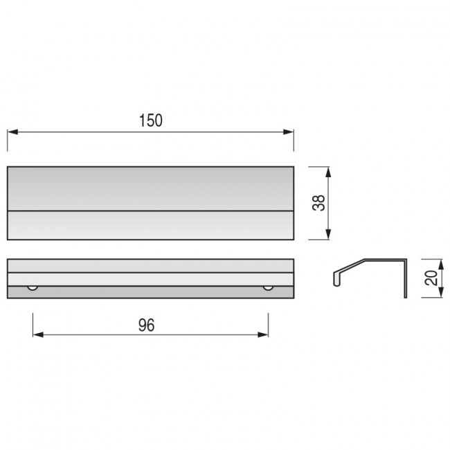 TIRADOR ALUMINIO MODELO MARINO TIRADOR ALUMINIO MODELO MARINO