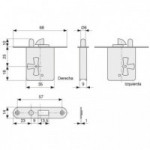 CERRADURA BURO. CANTOS REDONDOS.