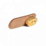 TIRADOR PIEL MODELO OBLONG ACABADOS NEGRO, BEIGE Y MARRÓN