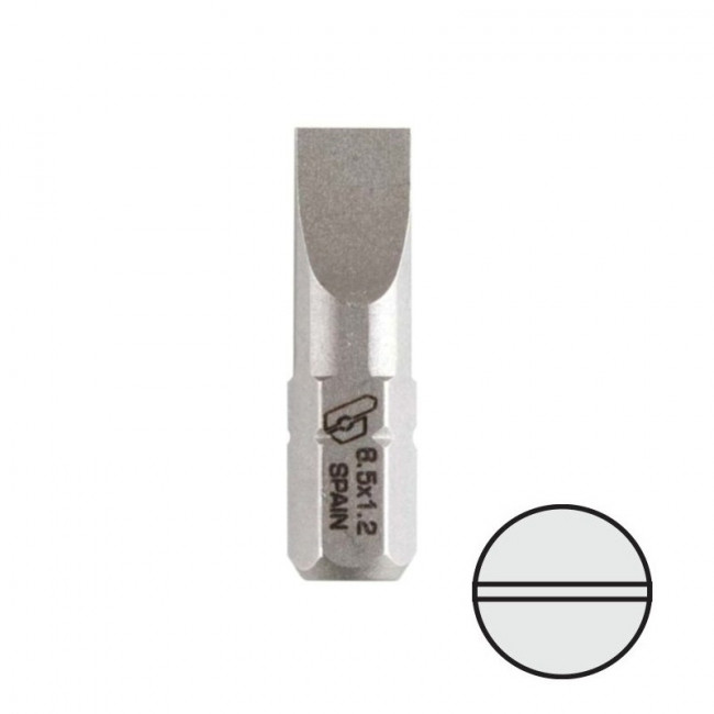 PUNTA ATORNILLAR MANGO 1/4'' PLANA 25MM PUNTA ATORNILL PL4X0.5