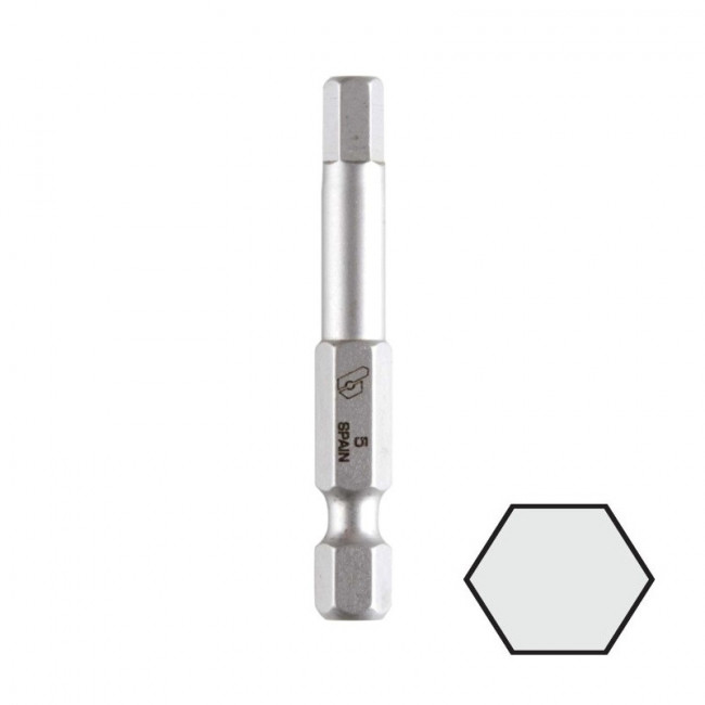 PUNTA ATORNILLAR MANGO 1/4'' ALLEN 50MM PUNTA ATORNILL HEX 3
