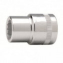LLAVE VASO DE CUADRADILLO. ACERO. CROMADO. ENCASTRE DE TUERCAS O TORNILLOS CON PERFIL INTERIOR POLIGONAL O ESTRIADO. ACC