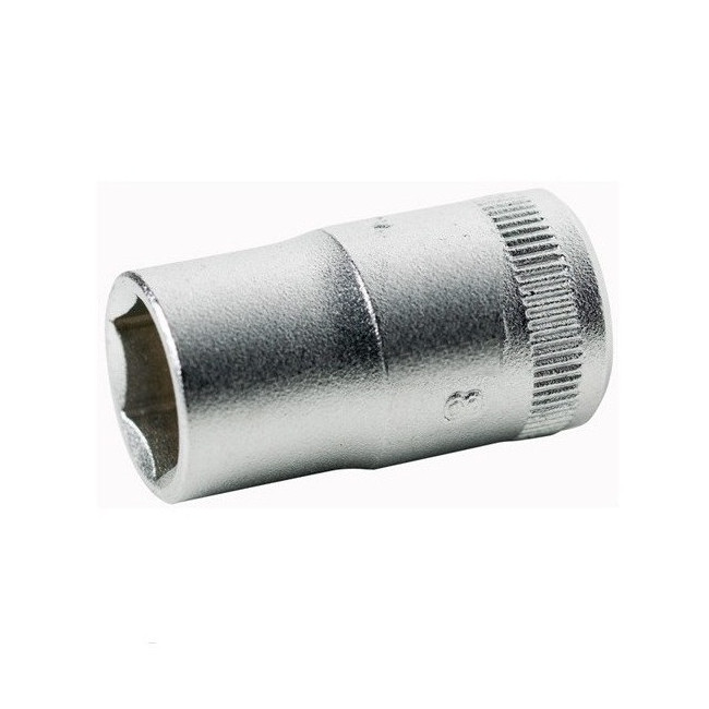 LLAVE VASO CUADRADILLO 1/2 BOCA HEXAGONAL SERIE CORTA. ACERO CROMADO O NIQUELADO. LLAVE VASO PARA CARRACA. '' - ALYCO