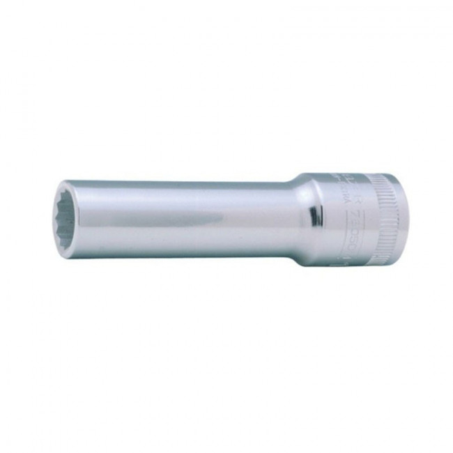LLAVE VASO CUADRADILLO 1/2'' BOCA BIHEXAGONAL SERIE LARGA METRICA M-10