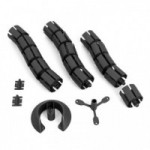 PASACABLES ARTICULADO DE MESA KELA. PLÁSTICO. PARA MESA. DIÁMETRO 45MM. 6 VÍAS. ALTURA MÁXIMA 800MM