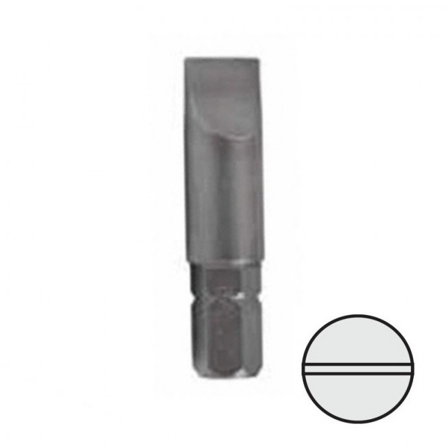 PUNTA DE ATORNILLAR. ACERO. VÁSTAGO HEXAGONAL. PLANA CORTA