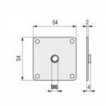 DATA PLACA CUADRADA 54-54. ELEGIR MÉTRICA Y ACABADO.