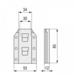 CAJETÍN R30 A55 PARA RESORTE COMPÁS