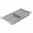 BANDEJA DOBLE EXTRAÍBLE Y EXTENSIBLE PARA ARMARIO GRIS - SERVETTO COLOR GRIS