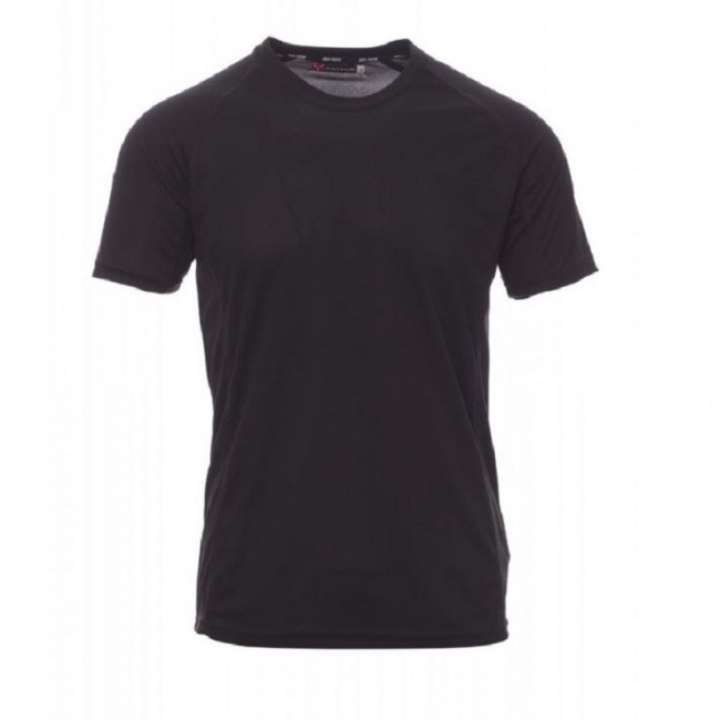 CAMISETA TÉCNICA LISA. 100% POLIÉSTER. MANGA CORTA. COLOR NEGRO. USO CASUAL O LABORAL LIGERO. PESO 150 G/M² - PAYPER