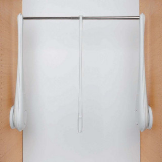 PERCHERO ABATIBLE PARA ARMARIO ONLY BLANCO NÍQUEL 600-1000 MM SERVETTO 2