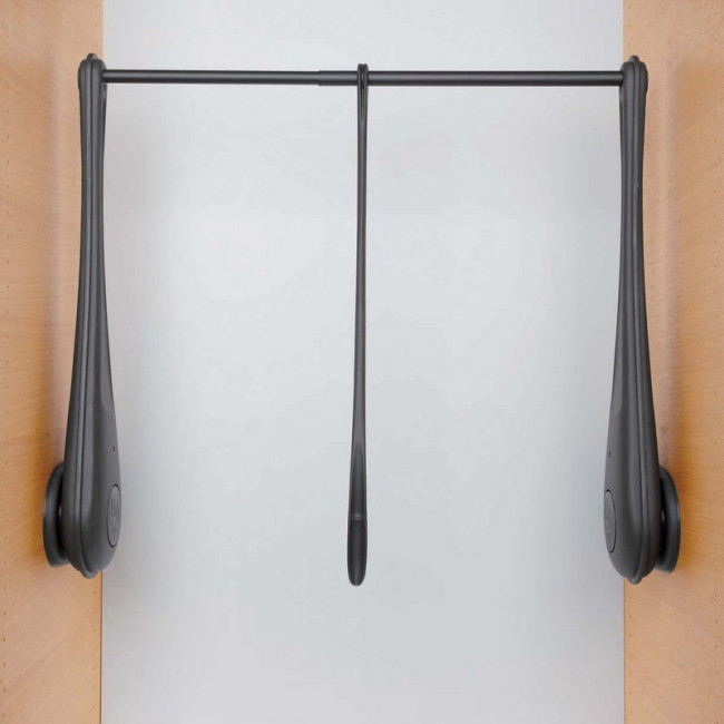 PERCHERO ABATIBLE PARA ARMARIO ONLY BLANCO NÍQUEL 600-1000 MM SERVETTO