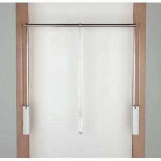 PERCHERO ABATIBLE PARA ARMARIO SERVETTO 3T COLOR BLANCO-NIQUEL EXT.PERCHERO 560-950 MM 2