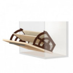 ZAPATERO DE DOS ESTANTES DE PLÁSTICO MARRÓN - VOLKO