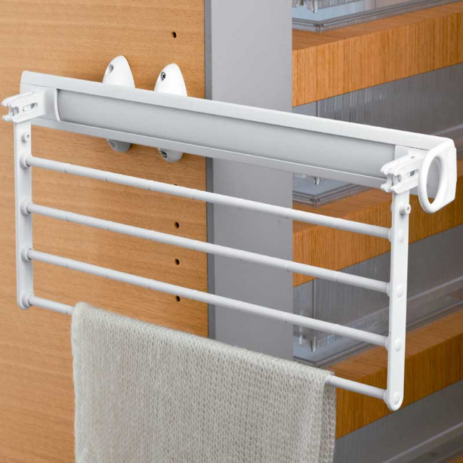 PORTAFALDAS, PORTAPANTALONES Y PORTACORBATAS ABATIBLE PARA ARMARIO - SERVETTO