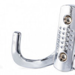 PERCHA COLGADOR DOBLE BRAZO DE ZAMAK PARA PARED
