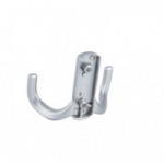 PERCHA COLGADOR DOBLE BRAZO DE ZAMAK PARA PARED