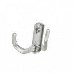 PERCHA COLGADOR DOBLE BRAZO DE ZAMAK PARA PARED