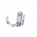 PERCHA COLGADOR DOBLE BRAZO DE ZAMAK PARA PARED