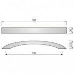 TIRADOR ARKO MATERIAL ALUMINIO ACABADO INOX CEPILLADO. ELEGIR DISTANCIA ENTRE CENTRO.