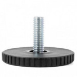 PIE NIVELADOR RIDO ø50 M8x24 ACABADO NEGRO Y GRIS