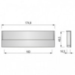 TIRADOR DE MUEBLE UÑERO/PERFIL FLAT. ZAMAK. . 160 MM ENTRE APOYOS. PARA MUEBLE - VIEFE