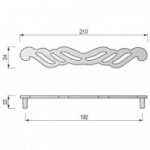 MOUSTACHE TIRADOR ZAMAK 192MM. ELEGIR ACABADO.