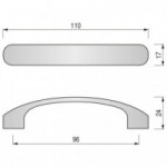 OCEAN TIRADOR ZAMAK. ELEGIR DISTANCIA ENTRE CENTROS Y ACABADO.