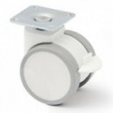 RUEDA GIRATORIA DUNCAN ø50. ALTURA 64 MM. COLOR BLANCO