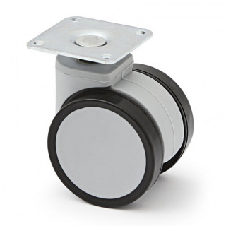 RUEDA GIRATORIA DUNCAN Ø50 H64 PLÁSTICO GRIS SIN FRENO 2