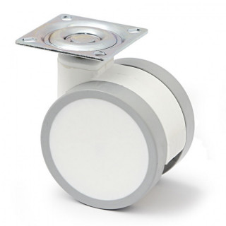 RUEDA GIRATORIA DUNCAN ø75 H96 BLANCO 2