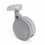 RUEDA GIRATORIA VEGA ARO GOMA ø75 CON PLACA