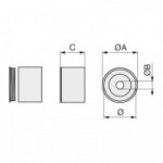 MODO SOPORTE TUBO OVALADO ELEGIR DIÁMETRO ADECUADO.