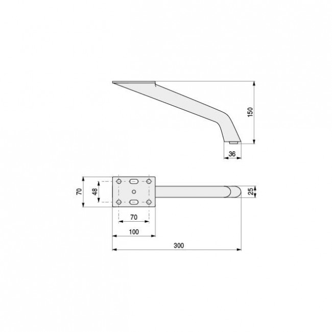 PATA METÁLICA MODELO PUNT H150