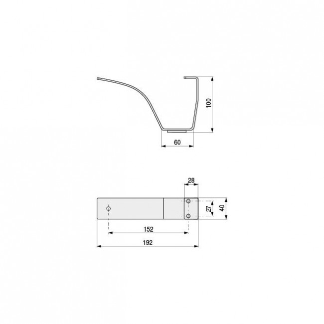 PATA METÁLICA MODELO VISTO H100