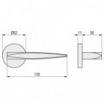 ROSETA ZAMAK GARNET ø52