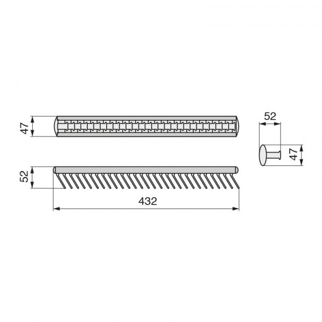 PORTA CORBATAS FIJO PARA ARMARIO ANKA F TRANSPARENTE - SERVETTO