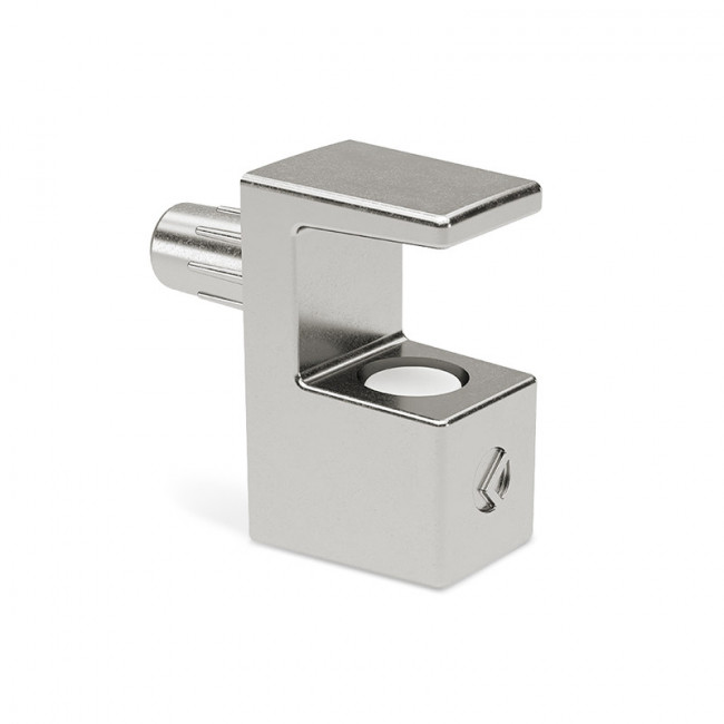 SOPORTE ESTANTE CON ESPIGA PARA CRISTAL. . PARA ESTANTES DE VIDRIO. DIÁMETRO 5MM. BLOQUEO Y SUJECIÓN. GROSOR CRISTAL 6 -