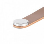 TIRADOR PIEL FLEXA C128 L150 BEIGE/CROMO TIRADOR PIEL FLEXA C128 L150 BEIGE/CROMO