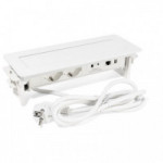 REGLETA ENCHUFES BASCULANTE MODELO SWING-S ACABADO BLANCO - NEGRO