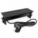 REGLETA ENCHUFES BASCULANTE MODELO SWING-S ACABADO BLANCO - NEGRO