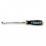 DESTORNILLADOR PLANO. ACERO. MANGO BIMATERIAL. ANTIDESLIZANTE. PUNTA PLANA RANURADA. LONGITUD 100MM - RATIO