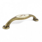 TIRADOR Y POMO MODELO OASIS PORCELANA ACABADO MARFIL / BRONCE