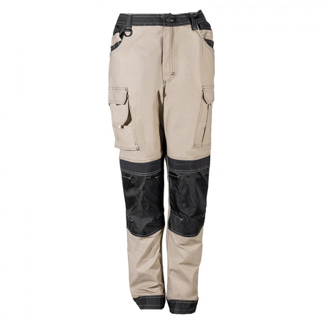 PANTALON BICOLOR CANVAS STRETCH CON...