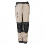 PANTALON BICOLOR CANVAS STRETCH CON BOLSILLOS FLOTANTES VARIOS COLORES TALLA S-XXL ROPA BICOLOR BEIGE NEGRO TALLA S