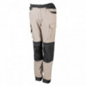 PANTALON BICOLOR CANVAS STRETCH CON BOLSILLOS FLOTANTES VARIOS COLORES TALLA S-XXL ROPA BICOLOR BEIGE NEGRO TALLA S