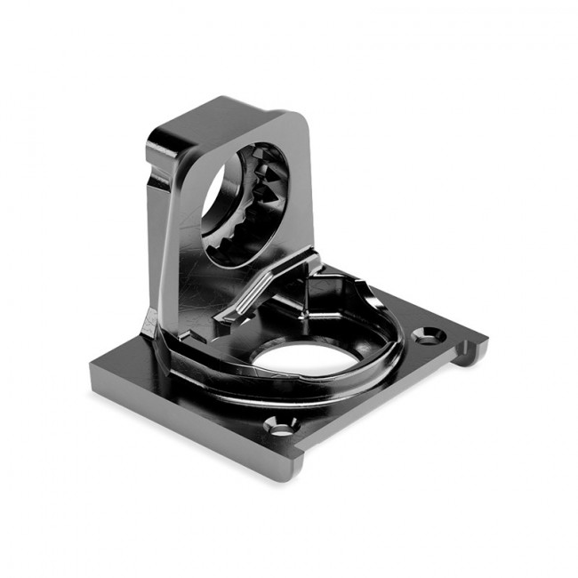 SOPORTE CAZOLETA PK2 PRO. UNIÓN EXCÉNTRICA. CON ENCLAVAMIENTO. ZAMAK Y PLÁSTICO. NÍQUEL / NÍQUEL NEGRO - ITALIANA FERRAM