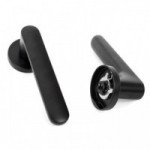 ROSETA ZAMAK MODELO ELLIPSE ø52 ACABADOS NEGRO MATE Y CROMO